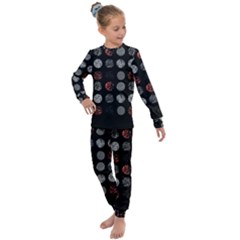 Black And Multicolored Polka Dot Wallpaper Artwork Digital Art Kids  Long Sleeve Set  by danenraven