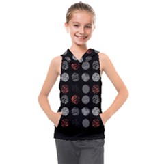 Black And Multicolored Polka Dot Wallpaper Artwork Digital Art Kids  Sleeveless Hoodie by danenraven