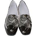 Roar Angry Male Lion Black Women s Classic Loafer Heels View1