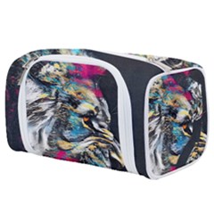 Angry Male Lion Roar Toiletries Pouch by danenraven