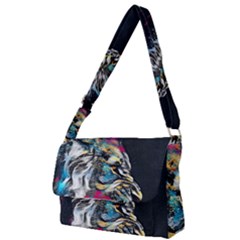 Angry Male Lion Roar Full Print Messenger Bag (s) by danenraven