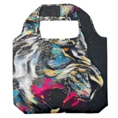 Angry Male Lion Roar Premium Foldable Grocery Recycle Bag by danenraven