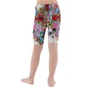 Multicolored Floral Digital Wallpaper Abstract Flowers Heart Free Download Kids  Mid Length Swim Shorts View2