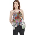 Multicolored Floral Digital Wallpaper Abstract Flowers Heart Free Download Flowy Camisole Tank Top View1