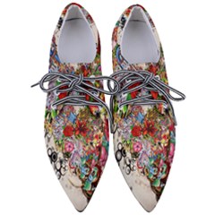 Multicolored Floral Digital Wallpaper Abstract Flowers Heart Free Download Pointed Oxford Shoes by danenraven