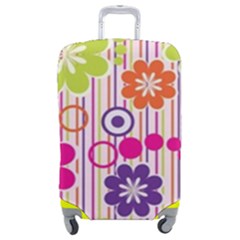 Multicolored Floral Wallpaper Pattern Background Texture Surface Luggage Cover (medium) by danenraven