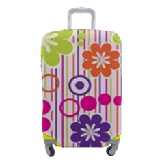 Multicolored Floral Wallpaper Pattern Background Texture Surface Luggage Cover (small) by danenraven