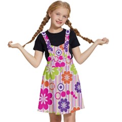 Multicolored Floral Wallpaper Pattern Background Texture Surface Kids  Apron Dress