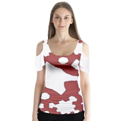 IM Fourth Dimension INSTAFOREX Butterfly Sleeve Cutout Tee 