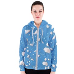 Ice Cream Bubbles Texture Women s Zipper Hoodie by dflcprintsclothing