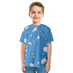 Ice Cream Bubbles Texture Kids  Sport Mesh Tee