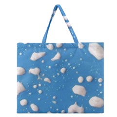 Ice Cream Bubbles Texture Zipper Large Tote Bag by dflcprintsclothing