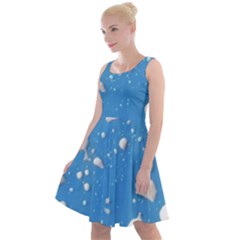 Ice Cream Bubbles Texture Knee Length Skater Dress by dflcprintsclothing