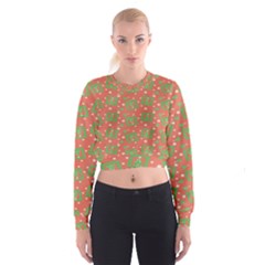 Christmas Textur Cropped Sweatshirt by artworkshop