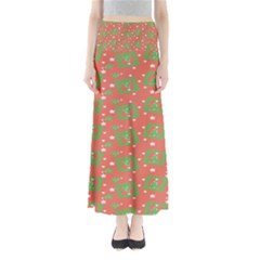 Christmas Textur Full Length Maxi Skirt by artworkshop