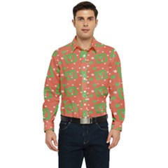 Christmas Textur Men s Long Sleeve  Shirt by artworkshop