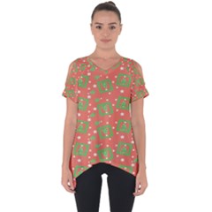 Christmas Textur Cut Out Side Drop Tee by artworkshop