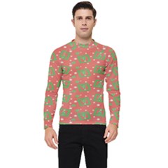 Christmas Textur Men s Long Sleeve Rash Guard by artworkshop