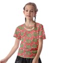 Christmas textur Kids  Front Cut Tee View2