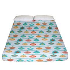 Christmas Textur Fitted Sheet (queen Size) by artworkshop