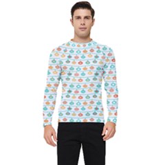 Christmas Textur Men s Long Sleeve Rash Guard by artworkshop