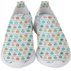 Christmas Textur Kids  Slip On Sneakers by artworkshop