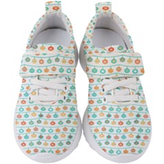 Christmas Textur Kids  Velcro Strap Shoes by artworkshop