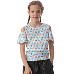 Christmas Textur Kids  Butterfly Cutout Tee by artworkshop