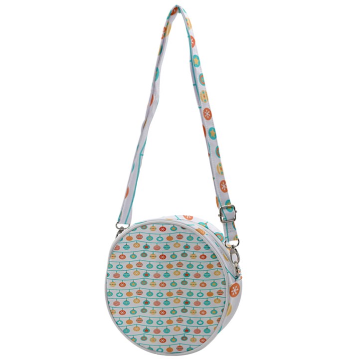 Christmas textur 02 Crossbody Circle Bag