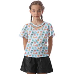 Christmas Textur 02 Kids  Front Cut Tee by artworkshop