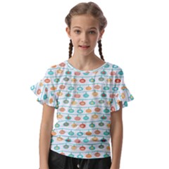 Christmas Textur 02 Kids  Cut Out Flutter Sleeves by artworkshop