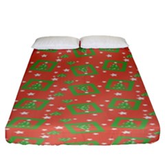 Christmas Textur 01 Fitted Sheet (california King Size) by artworkshop