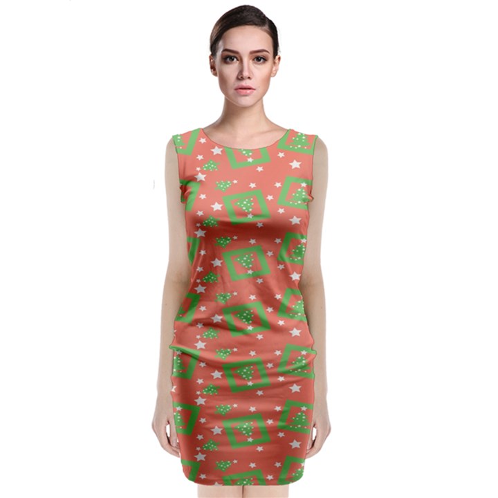 Christmas textur 01 Classic Sleeveless Midi Dress