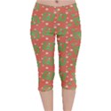 Christmas textur 01 Velvet Capri Leggings  View1