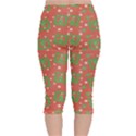 Christmas textur 01 Velvet Capri Leggings  View2