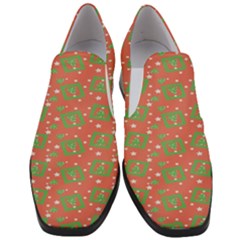 Christmas Textur 01 Women Slip On Heel Loafers by artworkshop