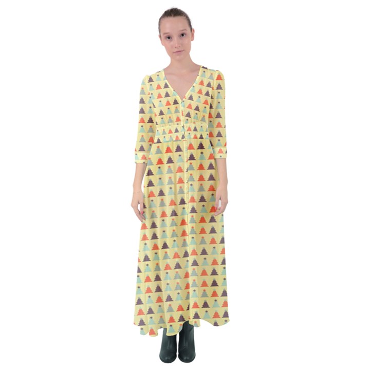 Christmas textur 05 Button Up Maxi Dress