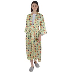 Christmas Textur 05 Maxi Satin Kimono by artworkshop