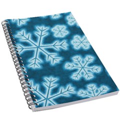 Snowflakes And Star Patterns Blue Frost 5 5  X 8 5  Notebook by artworkshop