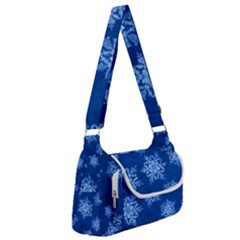 Snowflakes And Star Patterns Blue Snow Multipack Bag by artworkshop