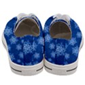 Snowflakes And Star Patterns Blue Snow Women s Low Top Canvas Sneakers View4