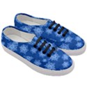 Snowflakes And Star Patterns Blue Snow Women s Classic Low Top Sneakers View3