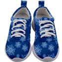 Snowflakes And Star Patterns Blue Snow Kids Athletic Shoes View1