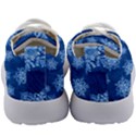 Snowflakes And Star Patterns Blue Snow Kids Athletic Shoes View4