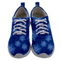 Snowflakes And Star Patterns Blue Snow Women Athletic Shoes View1