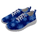 Snowflakes And Star Patterns Blue Snow Women Athletic Shoes View2