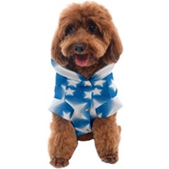 Snowflakes And Star Patterns Blue Stars Dog Coat by artworkshop