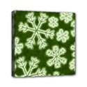 Snowflakes And Star Patterns Green Frost Mini Canvas 6  x 6  (Stretched) View1