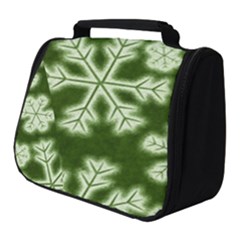 Snowflakes And Star Patterns Green Frost Full Print Travel Pouch (small) by artworkshop