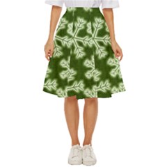 Snowflakes And Star Patterns Green Frost Classic Short Skirt by artworkshop